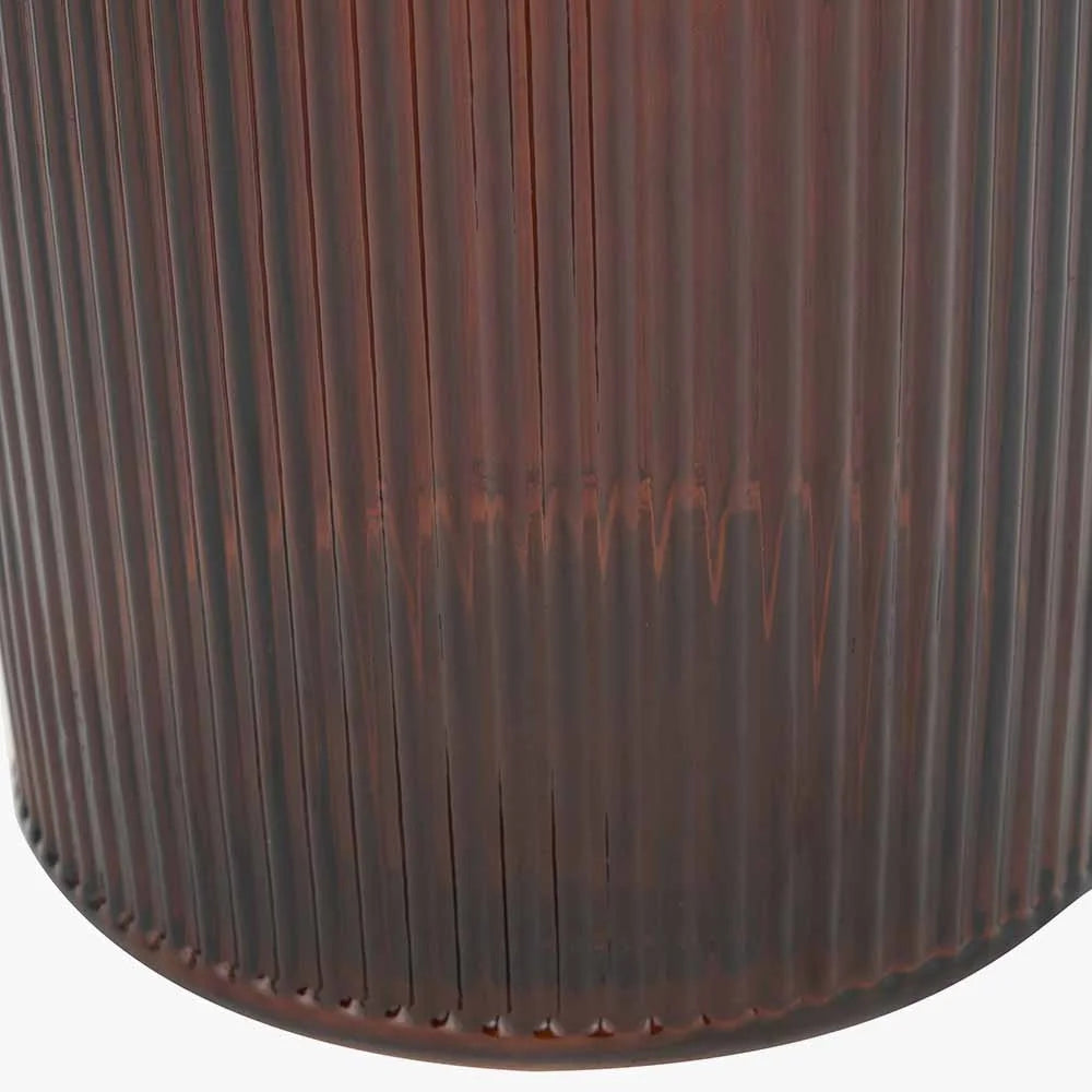 Pecan-Brown-Recycled-Glass-Ribbed-Vase-Tall_6
