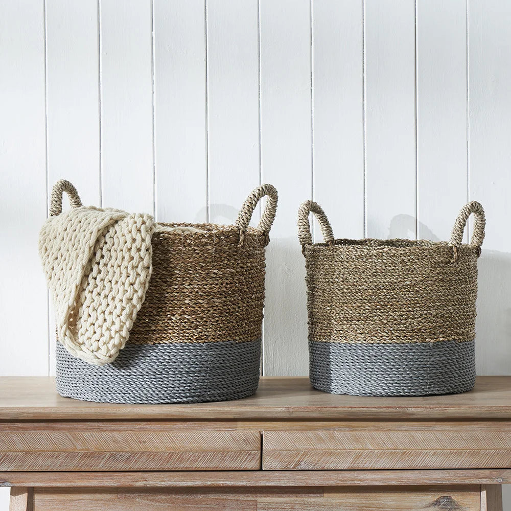 Set-of-2-Banana-Leaf-Two-Tone-Natural-and-Grey-Baskets_1