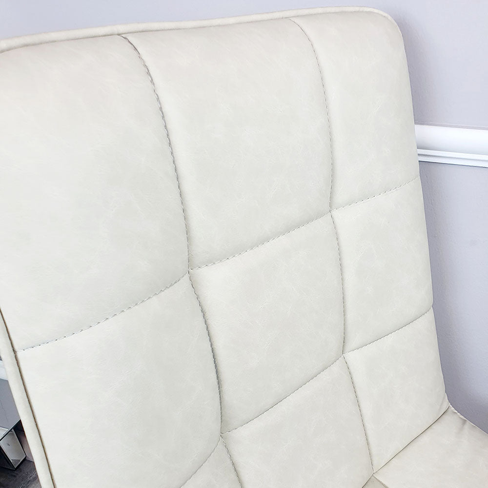 Tara Faux Leather Dining Chair with plain Back & Stitch Detail