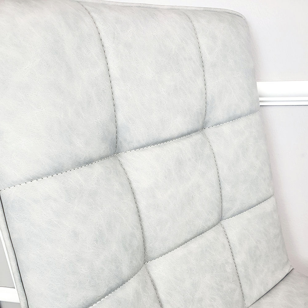 Tara Faux Leather Dining Chair with plain Back & Stitch Detail