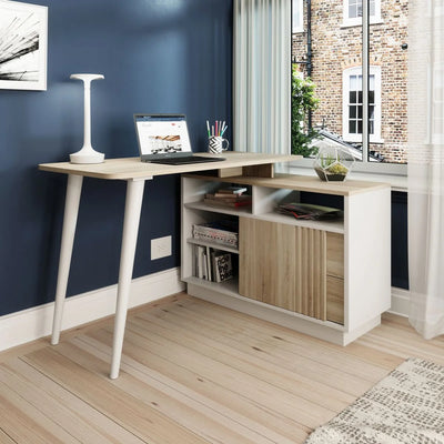 Teknik-Bridge-Desk-Sonoma-Oak-Effect-with-White-2