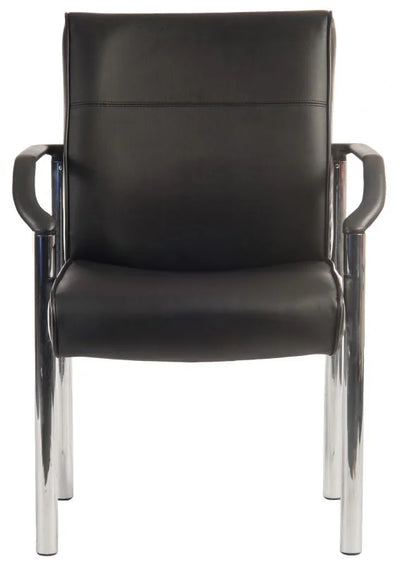 Teknik-Office-Greenwich-Black-Leather-Faced-Reception-Chair