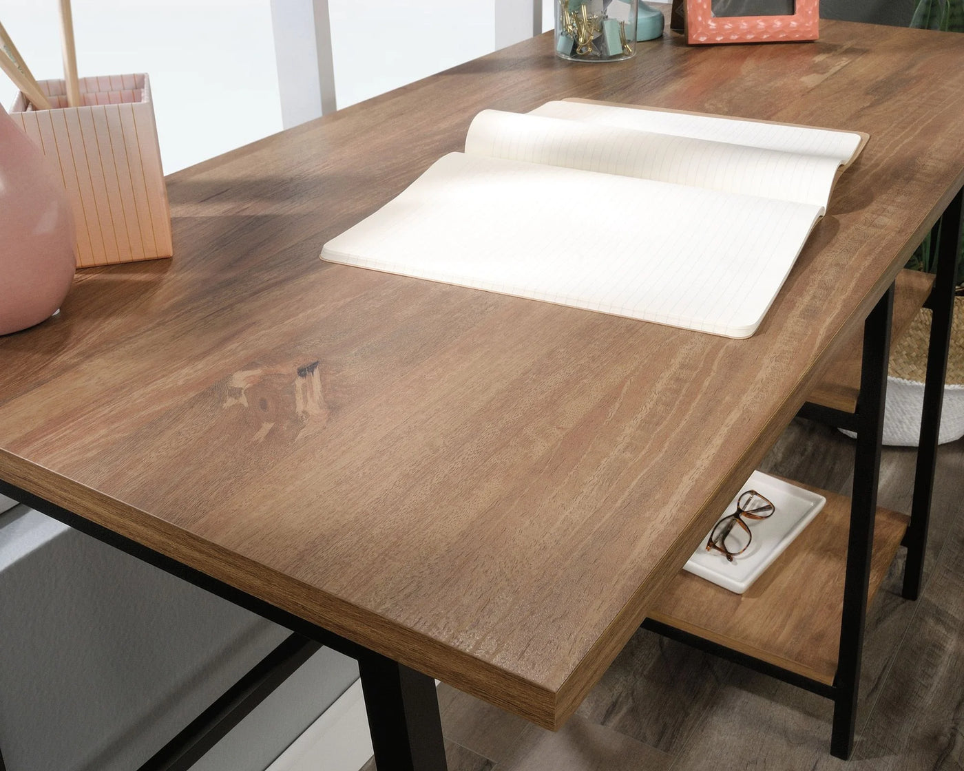 Teknik-Office-Industrial-Style-Bench-Desk-Sindoori-Mango-2