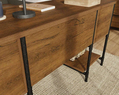 Teknik-Office-Iron-Foundry-Double-Pedestal-Desk-in-Checked-Oak-Finish_1