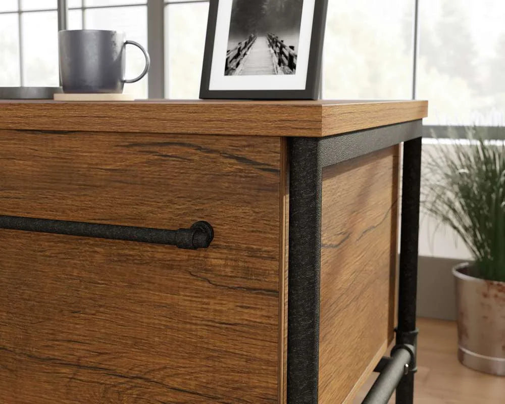 Teknik-Office-Iron-Foundry-Double-Pedestal-Desk-in-Checked-Oak-Finish_8