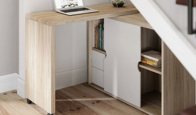 Teknik-Office-Pivot-Cupboard-Office-Desk-in-Sonoma-Oak-Effect-5