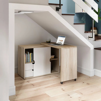 Teknik-Office-Pivot-Cupboard-Office-Desk-in-Sonoma-Oak-Effect