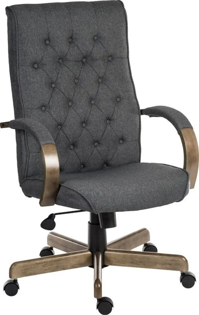 Teknik-Office-Warwick-Traditional-Executive-Office-Chair-Grey-Fabric