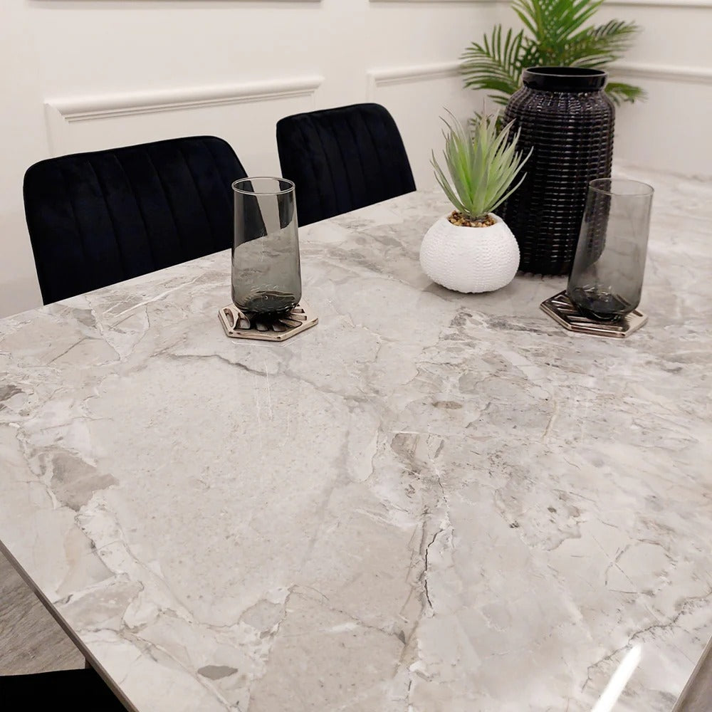 Titan 1.4 Black Dining Table with Sintered Stone Top