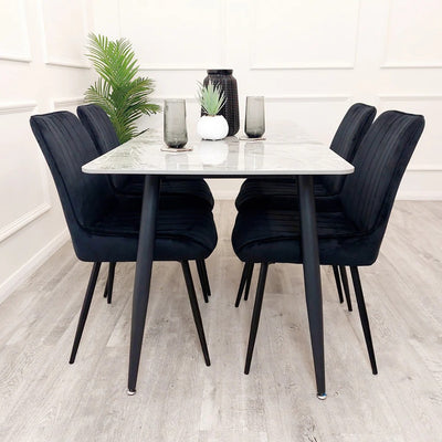 Titan 1.4 Black Dining Table with Sintered Stone Top