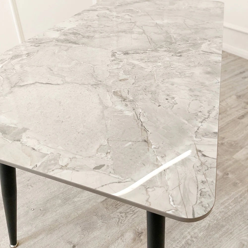 Titan 1.4 Black Dining Table with Sintered Stone Top