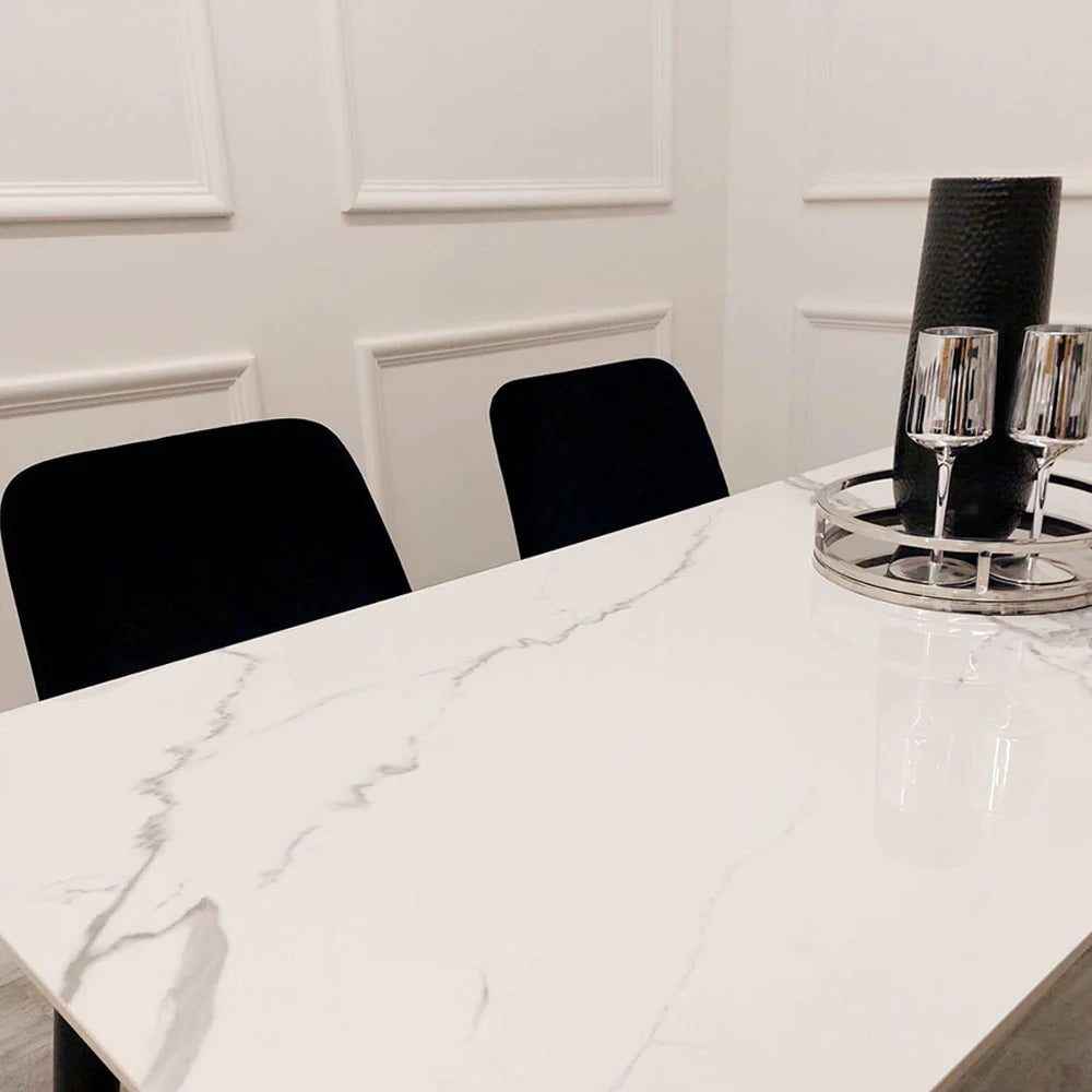Titan 1.4 Black Dining Table with Sintered Stone Top