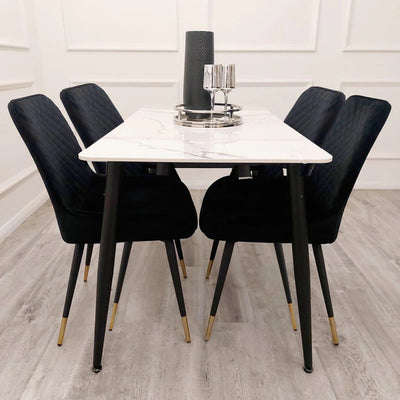Titan 1.4 Black Dining Table with Sintered Stone Top