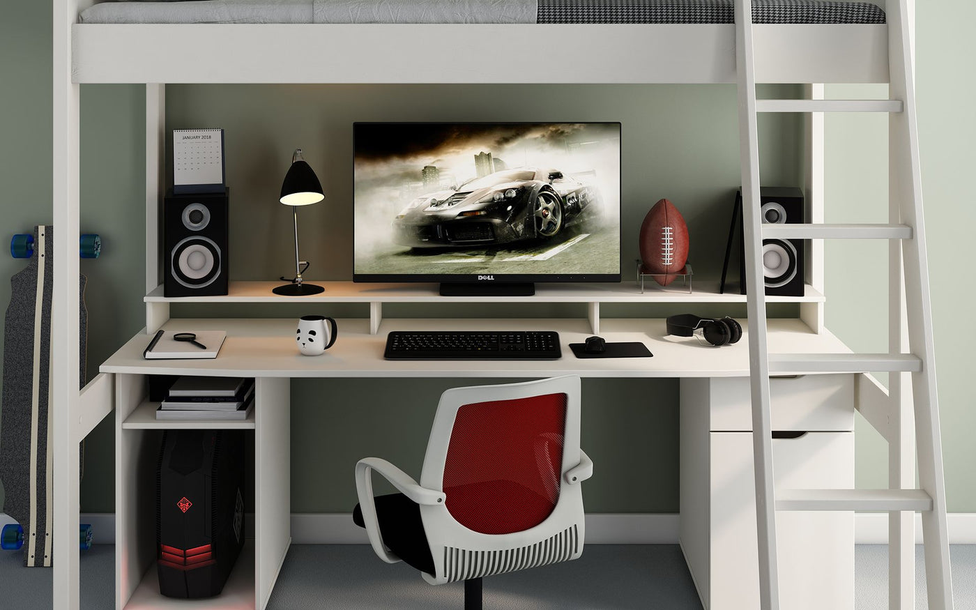 Noomi Tera Solid Wood Gaming Highsleeper