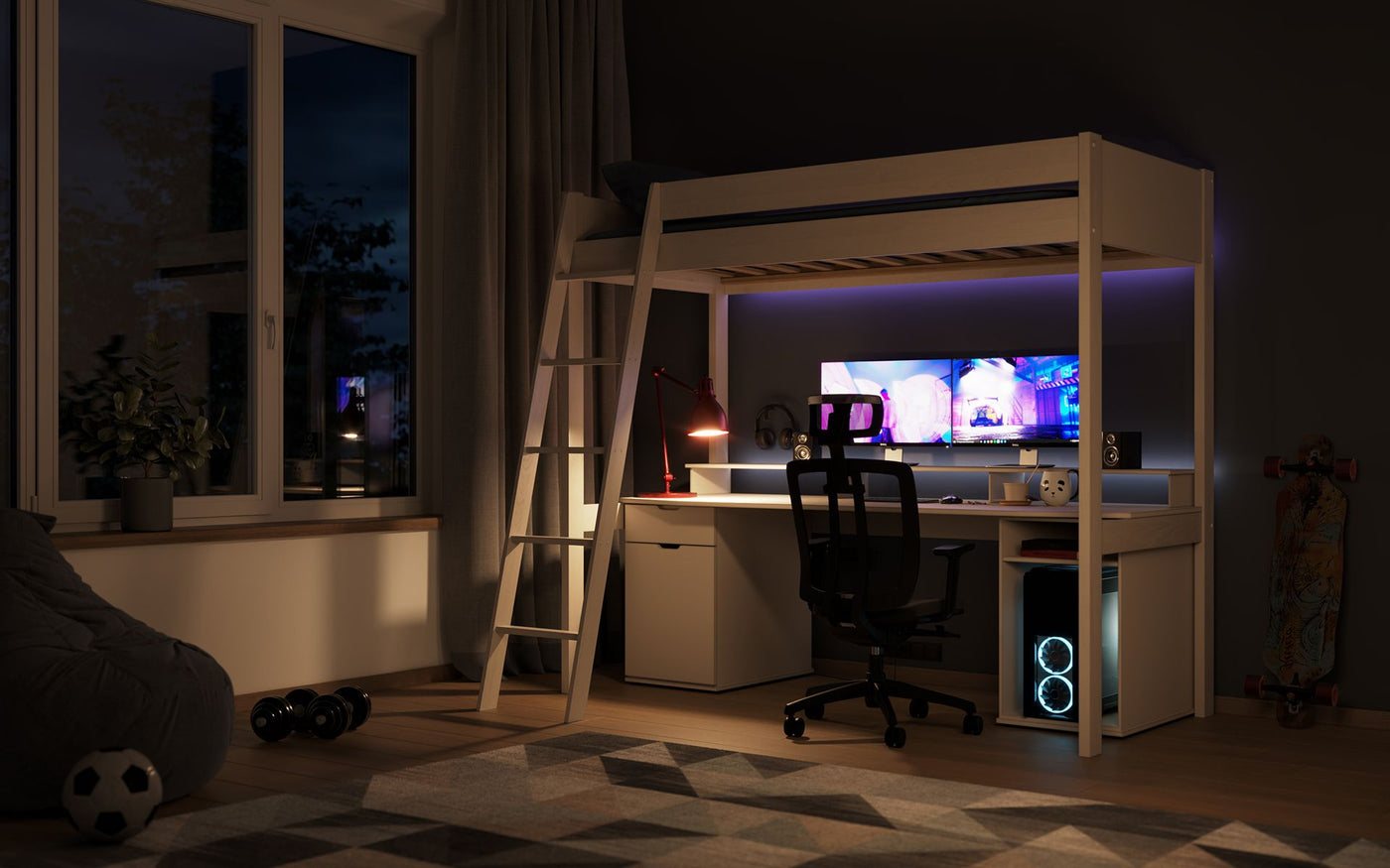 Noomi Tera Solid Wood Gaming Highsleeper