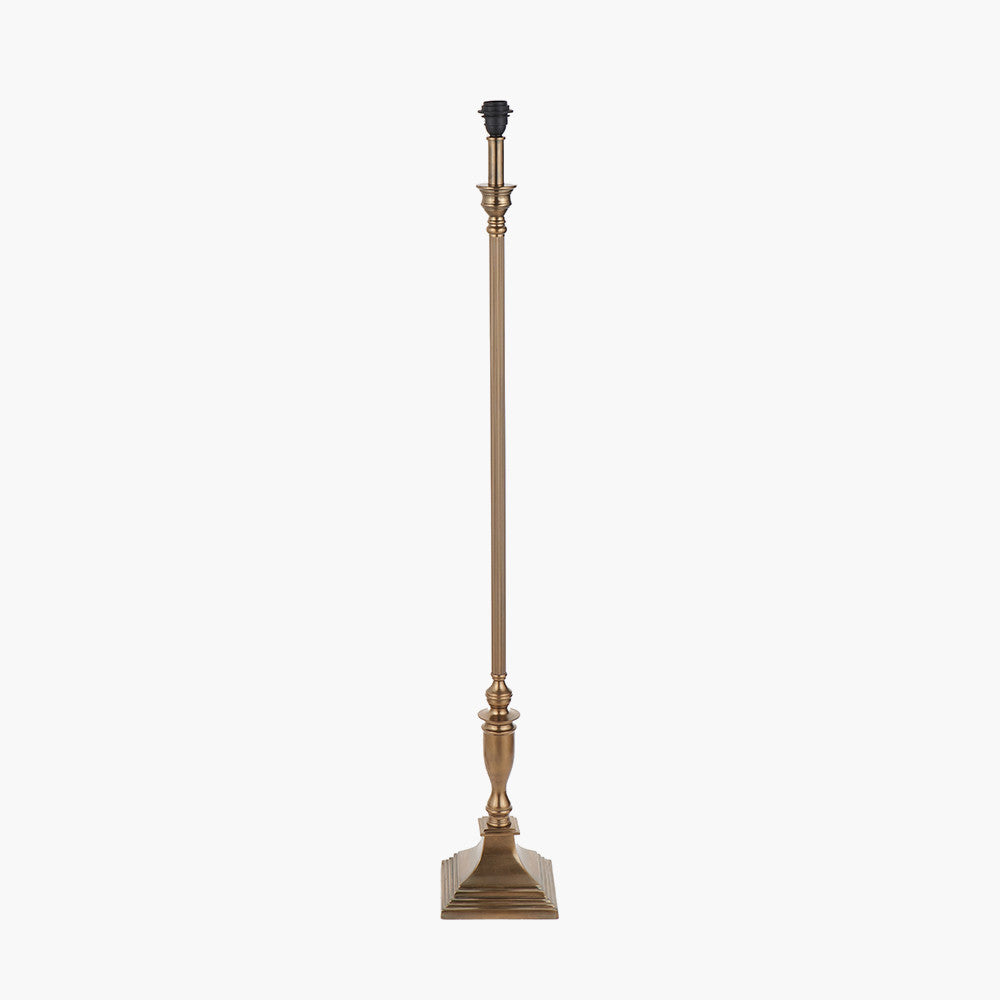 pacific-lifestyle-Canterbury-Antique-Brass-Metal-Floor-Lamp-Base-with-Rene-45cm-Light-Grey-Velvet-Cylinder-Lampshade_2