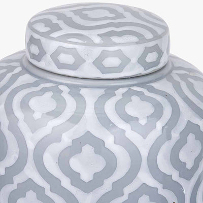 pacific-lifestyle-Celia-Grey-and-White-Ceramic-Geo-Pattern-Lidded-Ginger-Jar_2