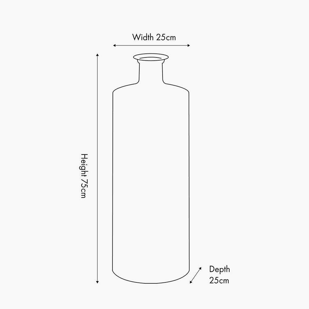 pacific-lifestyle-Clear-Recycled-Glass-Tall-Bottle-Vase_Dimensions