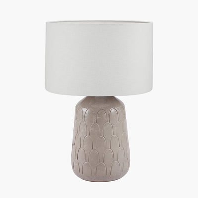 pacific-lifestyle-Coco-Grey-Gloss-Arch-Design-Stoneware-Table-Lamp-Base-with-Lino-35cm-Grey-Self-Lined-Linen-Cylinder-Lampshade_1