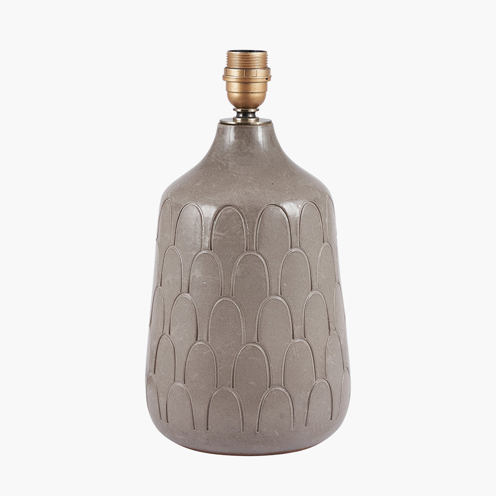 pacific-lifestyle-Coco-Grey-Gloss-Arch-Design-Stoneware-Table-Lamp-Base-with-Lino-35cm-Grey-Self-Lined-Linen-Cylinder-Lampshade_2
