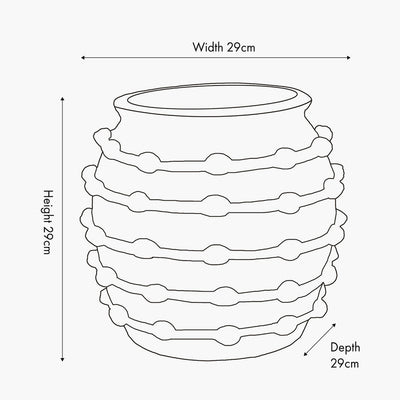 pacific-lifestyle-Cream-Bobble-Fibrestone-Decorative-Planter_Dimensions