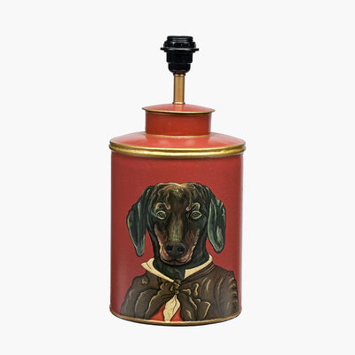 pacific-lifestyle-Dachshund-Red-Hand-Painted-Metal-Table-Lamp-Base-with-Zara-40cm-Black-Silk-Cylinder-Lampshade_2