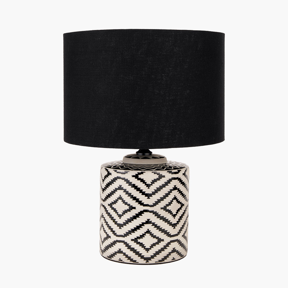 pacific-lifestyle-chirala-black-and-white-ikat-ceramic-table-lamp-base-with-lino-35cm-black-self-lined-linen-cylinder-lampshade_1