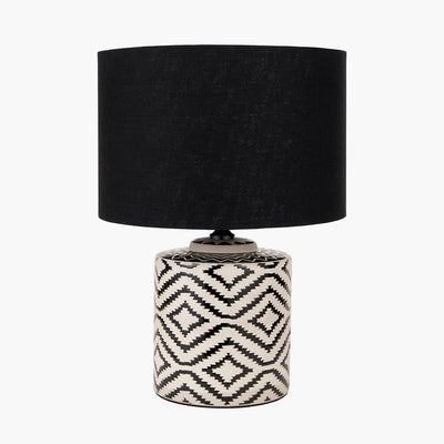 pacific-lifestyle-chirala-black-and-white-ikat-ceramic-table-lamp-base-with-lino-35cm-black-self-lined-linen-cylinder-lampshade_1