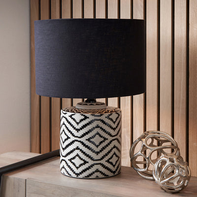 pacific-lifestyle-chirala-black-and-white-ikat-ceramic-table-lamp-base-with-lino-35cm-black-self-lined-linen-cylinder-lampshade_9