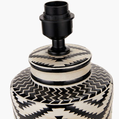 pacific-lifestyle-chirala-black-and-white-tall-ikat-ceramic-table-lamp-base-with-bow-40cm-raspberry-velvet-cylinder-lampshade_4