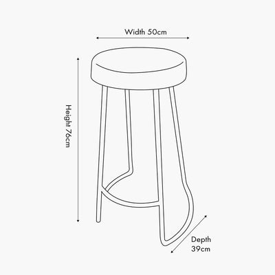 pacific-lifestyle-cosimo-vintage-brown-leather-and-black-metal-bar-stool_Dimensions
