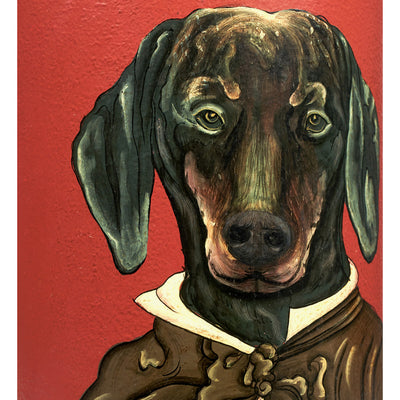 pacific-lifestyleDachshund-Red-Hand-Painted-Metal-Table-Lamp-Base-with-Henry-35cm-Mulberry-Handloom-Cylinder-Lampshade_9